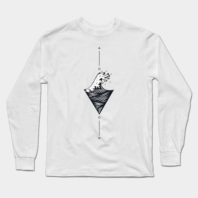 Ocean wave Long Sleeve T-Shirt by SnazzyCrew